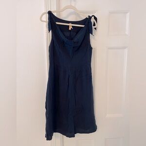 Anthropologie classic nautical knee length dress with shoulder ties